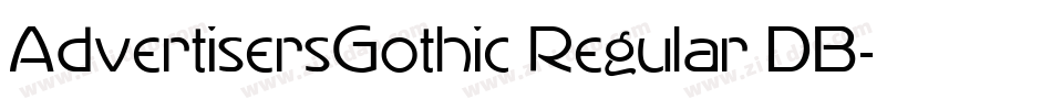 AdvertisersGothic Regular DB字体转换